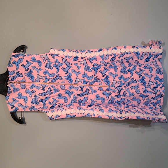 Lilly Pulitzer Mila stretch shift dress size 4 Zanzibar blue - Picture 2 of 3